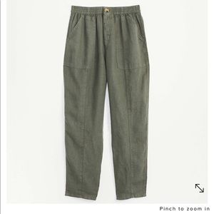 Lou & Grey linen pants in silver eucalyptus, small